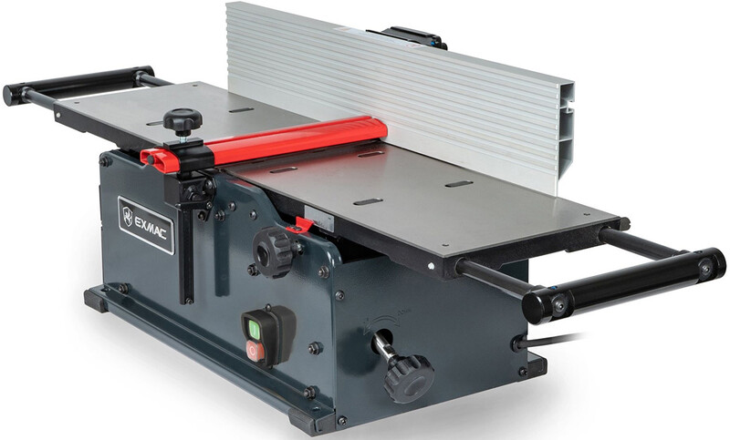 Exmac 8" Surface Planer With Carbide Block, Cast Iron Extending Tables & 1.6HP Motor - A200 - Image 4