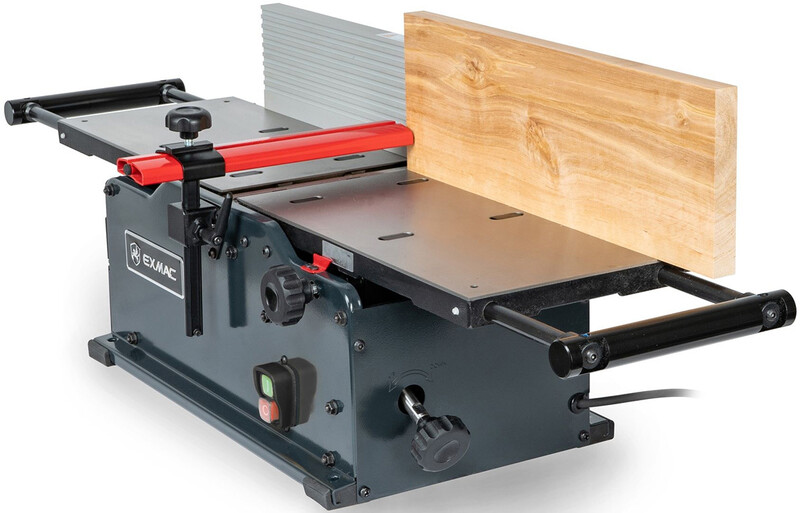 Exmac 8" Surface Planer With Carbide Block, Cast Iron Extending Tables & 1.6HP Motor - A200 - Image 7