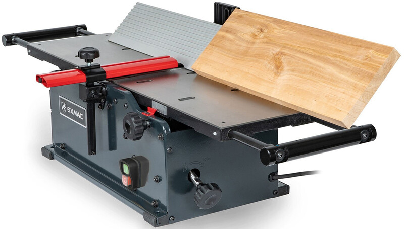 Exmac 8" Surface Planer With Carbide Block, Cast Iron Extending Tables & 1.6HP Motor - A200 - Image 8