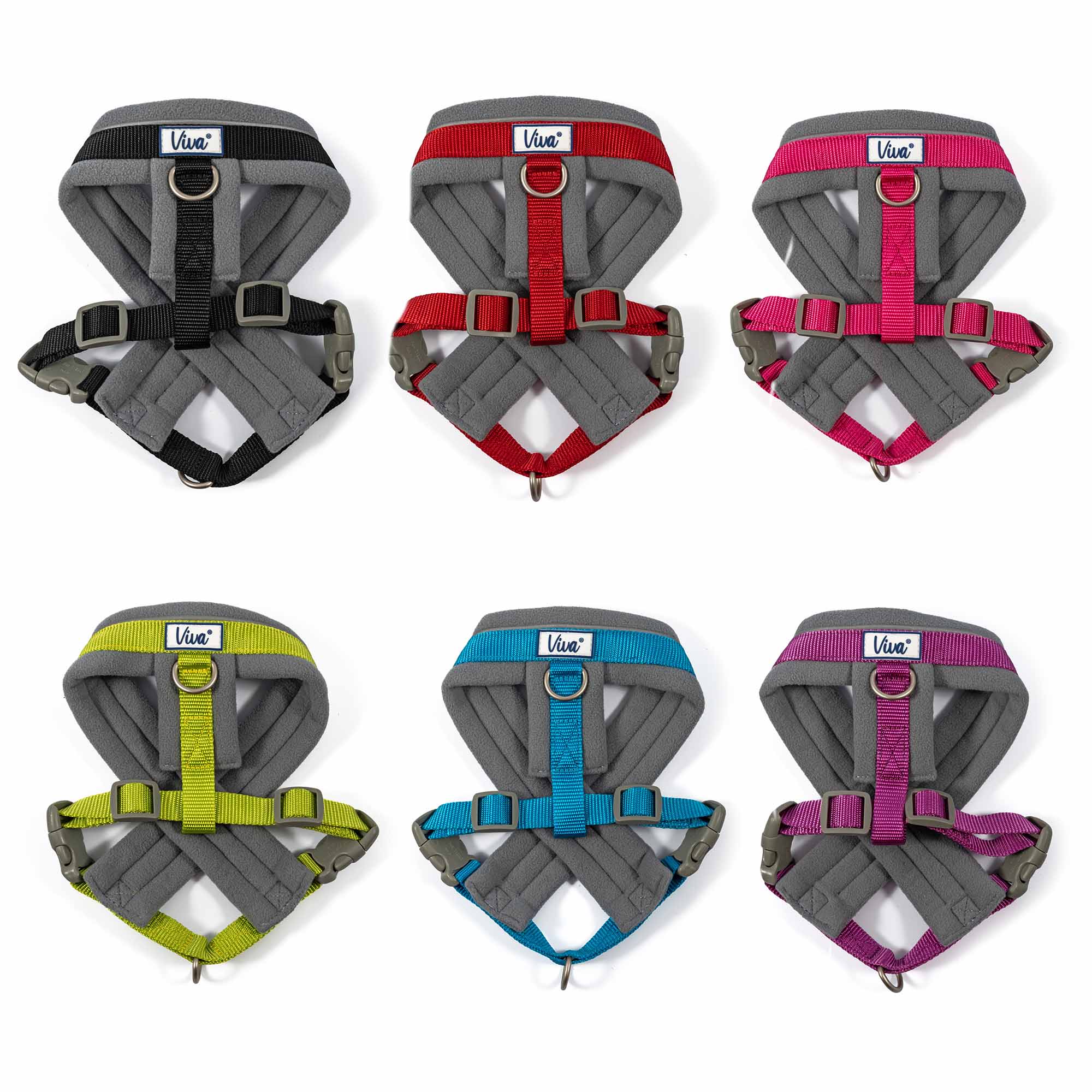 Viva Padded Harness Black L 52-71cm