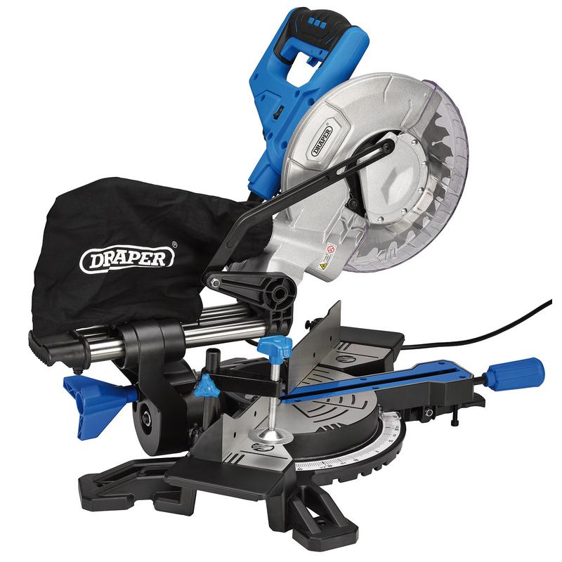 Sliding Compound Mitre Saw with Laser Cutting Guide, 210mm, 1500W