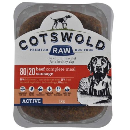 cotswold raw beef sausage dog food #rawdogfood #cotswoldraw