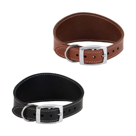 Heritage Leather Hound Collar Tan 4-5 34-43cm