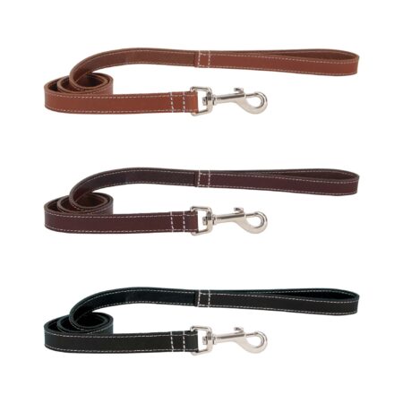Heritage Leather Dog Lead - Black 100cm x 19mm | 50kg