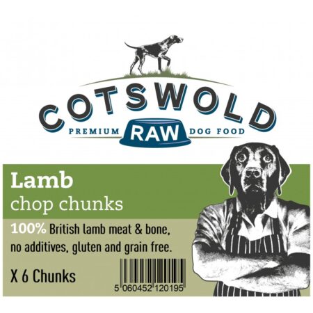 Cotswold RAW Meat and Bone Chop Chunks Lamb  x 6 Bones