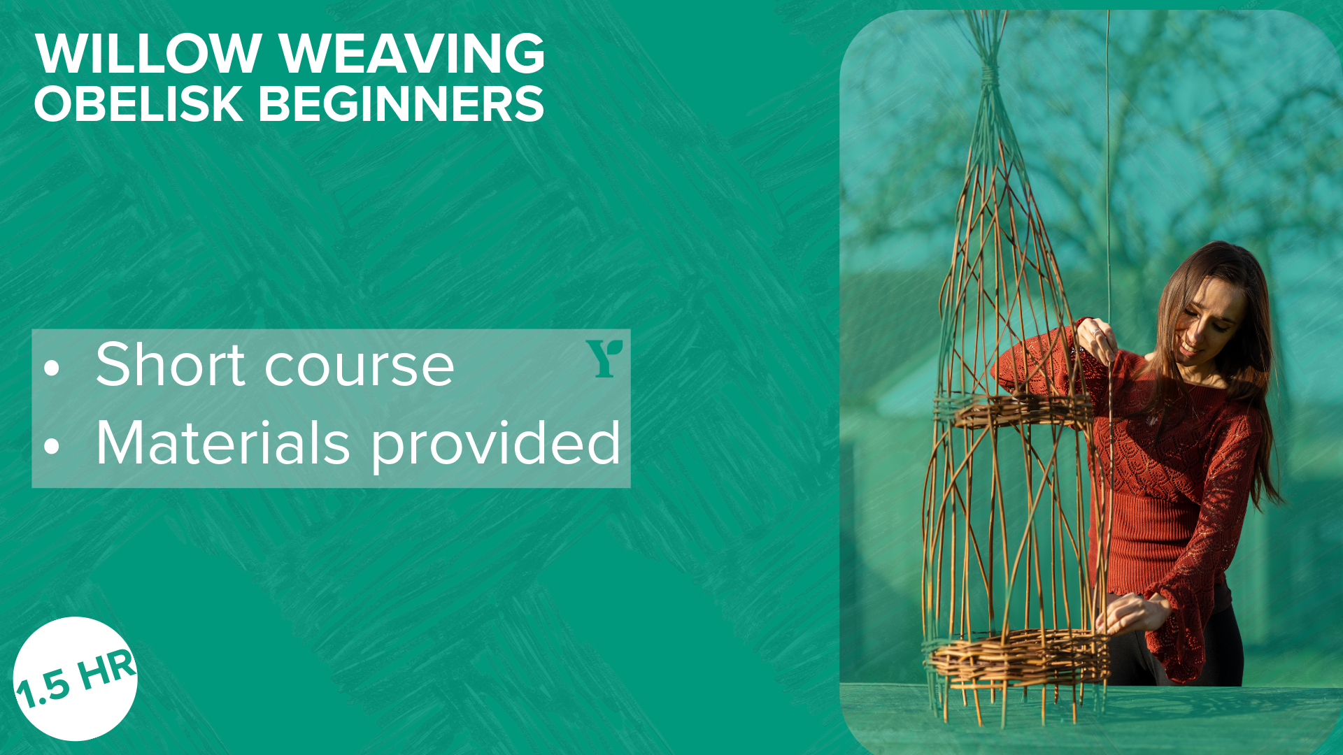 willow weaving tuition: obelisk #willowweaving #willow #course #craft