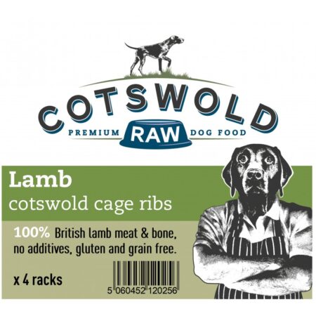 Cotswold RAW Meat and Bone Cage Ribs Lamb x 4  Bones