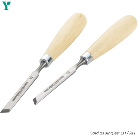 Record Power 12mm Bevel Edge Skew Chisels - Hornbeam Handle