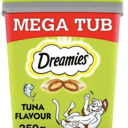 DREAMIES Cat Treat Biscuits with Tuna Flavour Bulk Mega Tub 350g