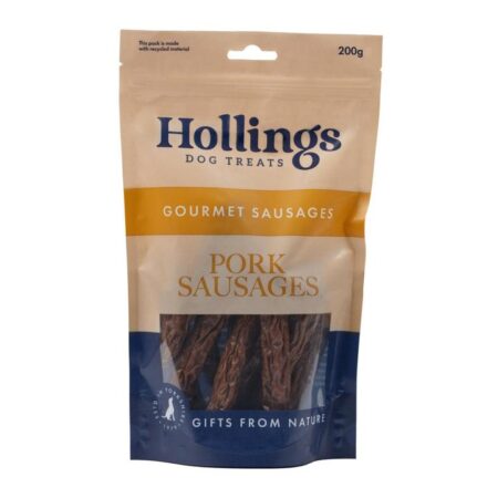 Hollings Pork Sausages Dog Treats 200g
