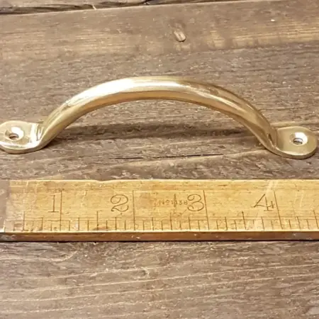 cast iron brass coated pull handle with fixing holes #castiron #brass #handle