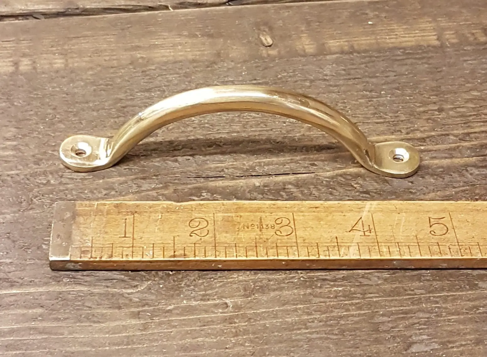 cast iron brass coated pull handle with fixing holes #castiron #brass #handle