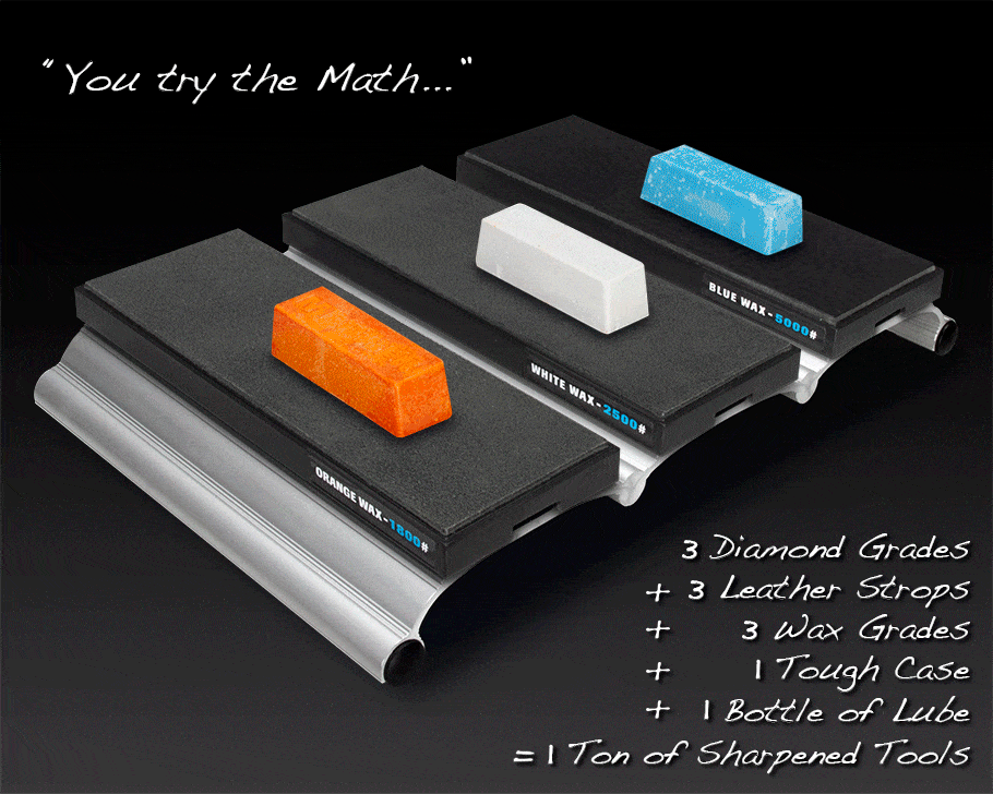 MPower SBS 8" Triple Diamond Sharpening Stone Set 300/600/1200# British Made!
