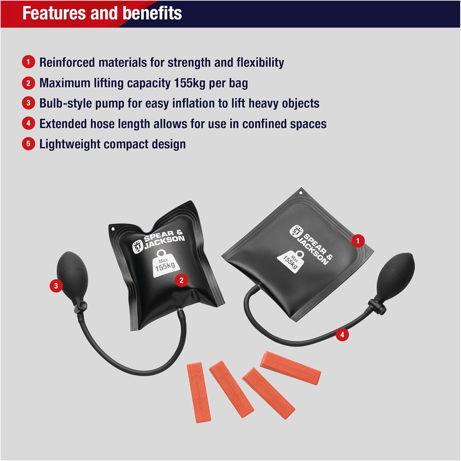 spear and jackson air wedge set for carpentry/DIY use #airwedge #airbag