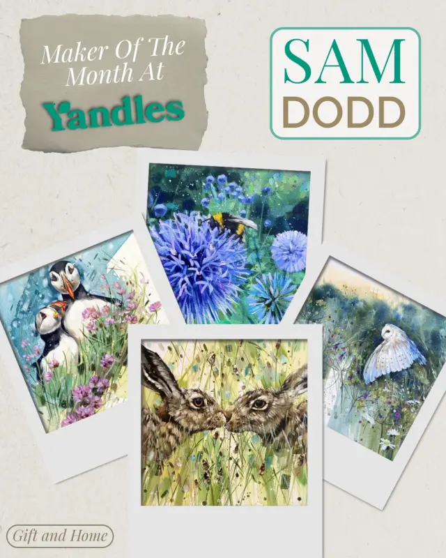 🌟Maker of the Month - Sam Dodd!💫

This month we focus on the wonderful acrylic paintings adorning the Gift and Home shop. Taking inspiration from the local flora and fauna, @samdoddart uses splashes of colour and white highlights to create her signature, vibrant art.

#acrylicpainting #acrylicpaint #floraandfauna #somerset #giftandhome #yandles